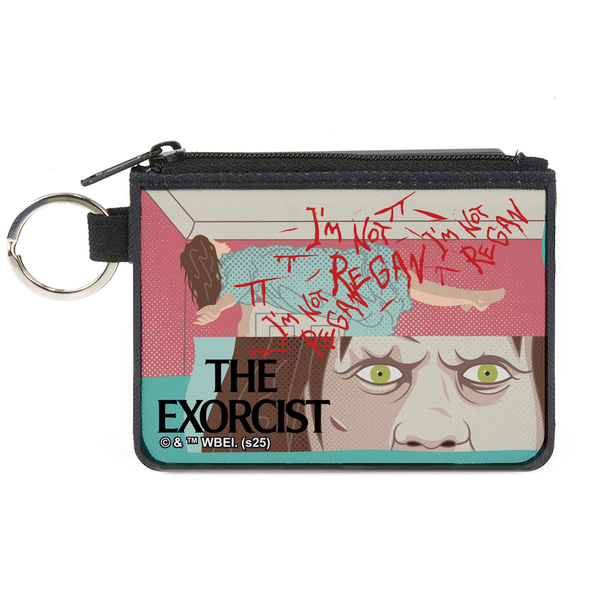 Canvas Zipper Wallet - MINI X-SMALL - THE EXORCIST I'M NOT REGAN Elevation Pose and Face Art Canvas Zipper Wallets The Exorcist