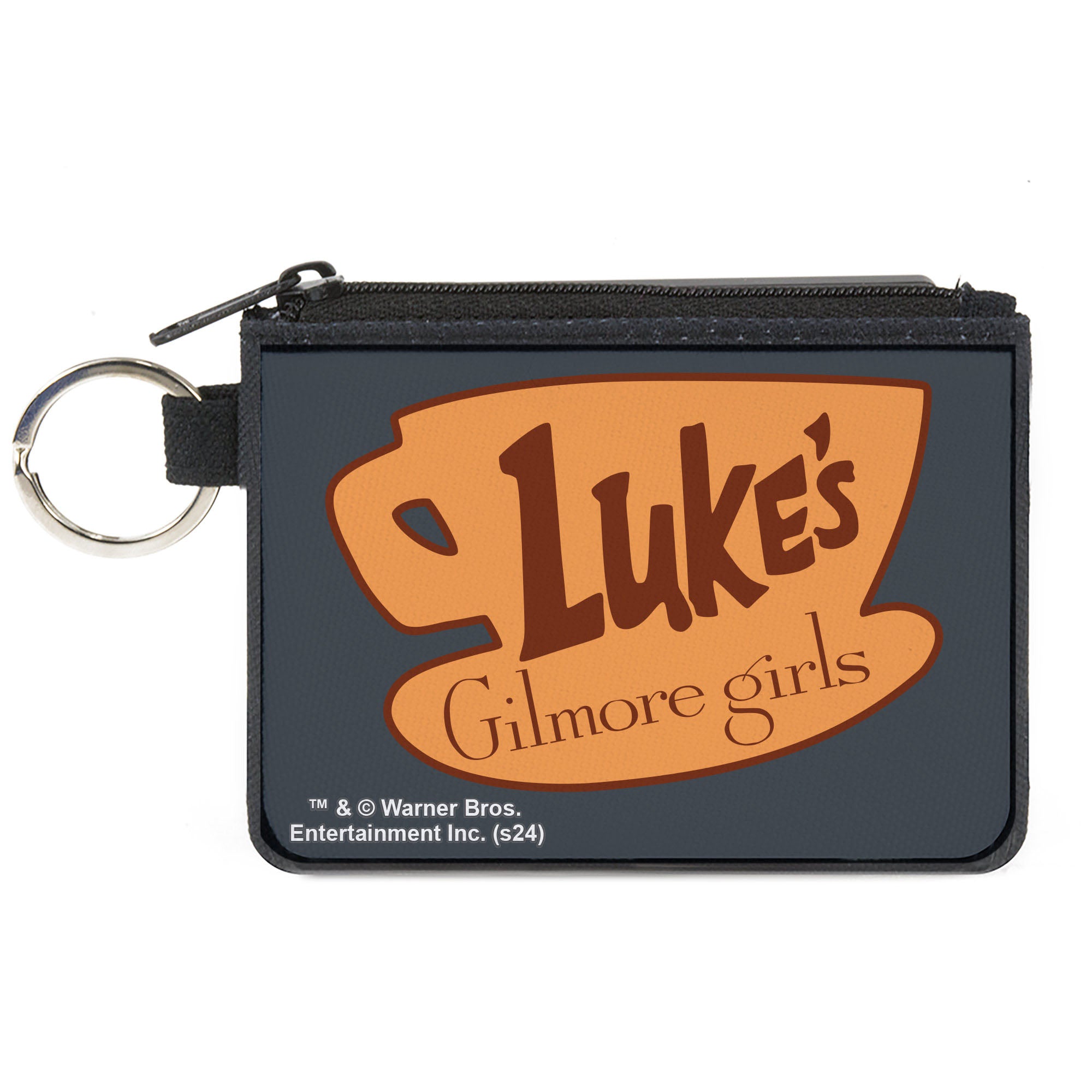 Canvas Zipper Wallet - MINI X-SMALL - GILMORE GIRLS LUKE'S Coffee Cup Icon Gray/Browns Canvas Zipper Wallets Gilmore Girls