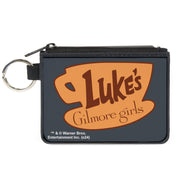 Canvas Zipper Wallet - MINI X-SMALL - GILMORE GIRLS LUKE'S Coffee Cup Icon Gray/Browns Canvas Zipper Wallets Gilmore Girls