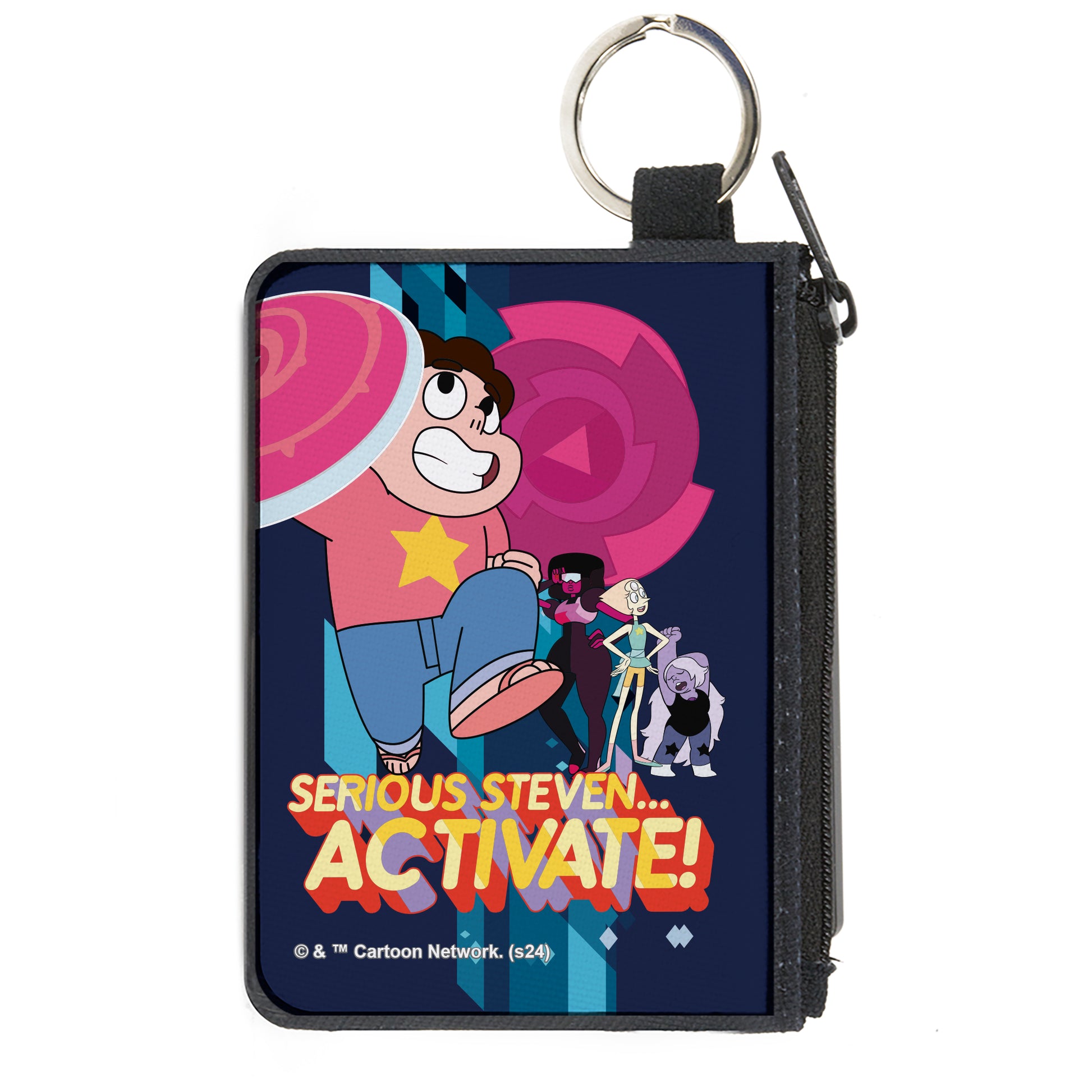 Canvas Zipper Wallet - MINI X-SMALL - Steven Universe SERIOUS STEVEN…ACTIVATE Group Pose Blues Canvas Zipper Wallets Steven Universe
