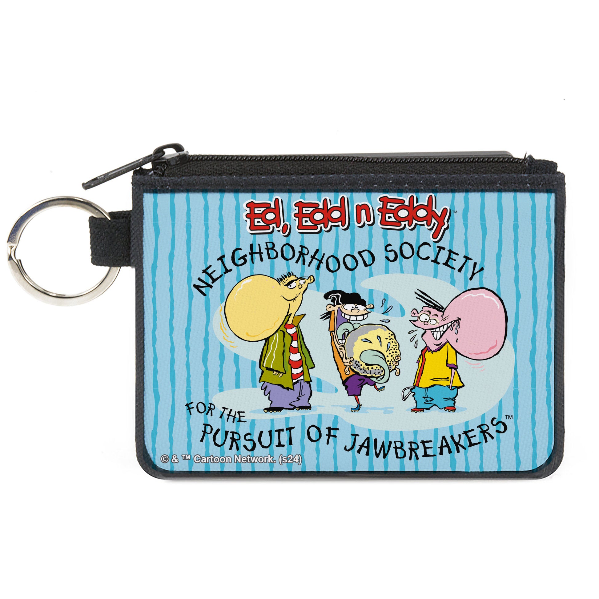 Canvas Zipper Wallet - MINI X-SMALL - ED EDD N EDDY JAWBREAKERS Pose and Title Logo Blues Canvas Zipper Wallets Ed, Edd n Eddy