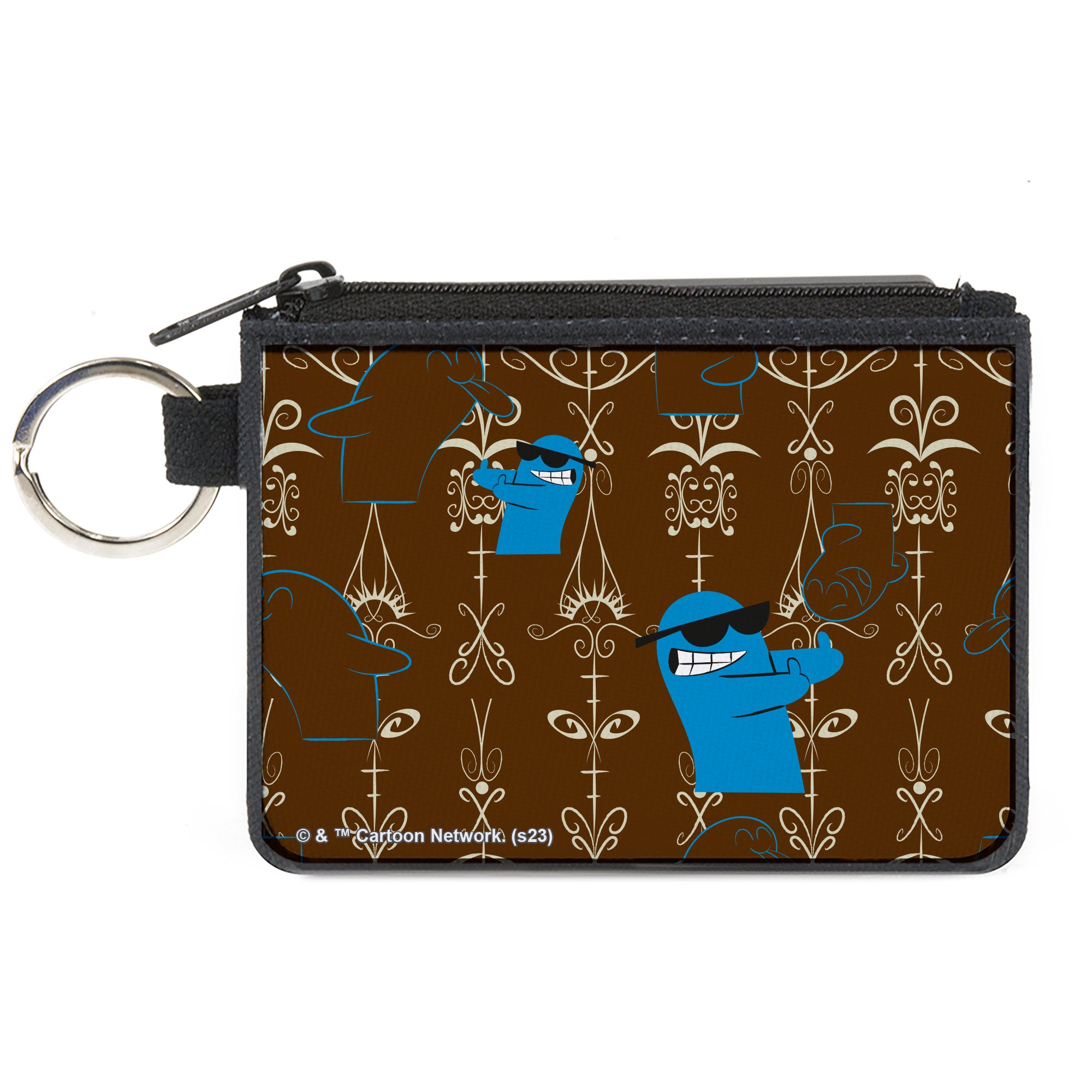 Canvas Zipper Wallet - MINI X-SMALL - Foster's Home for Imaginary Friends Bloo Poses Black/White Canvas Zipper Wallets Foster's Home for Imaginary Friends