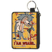 Canvas Zipper Wallet - MINI X-SMALL - I AM WEASEL IR Baboon and IM Weasel Pose and Title Logo Yellows Canvas Zipper Wallets I Am Weasel