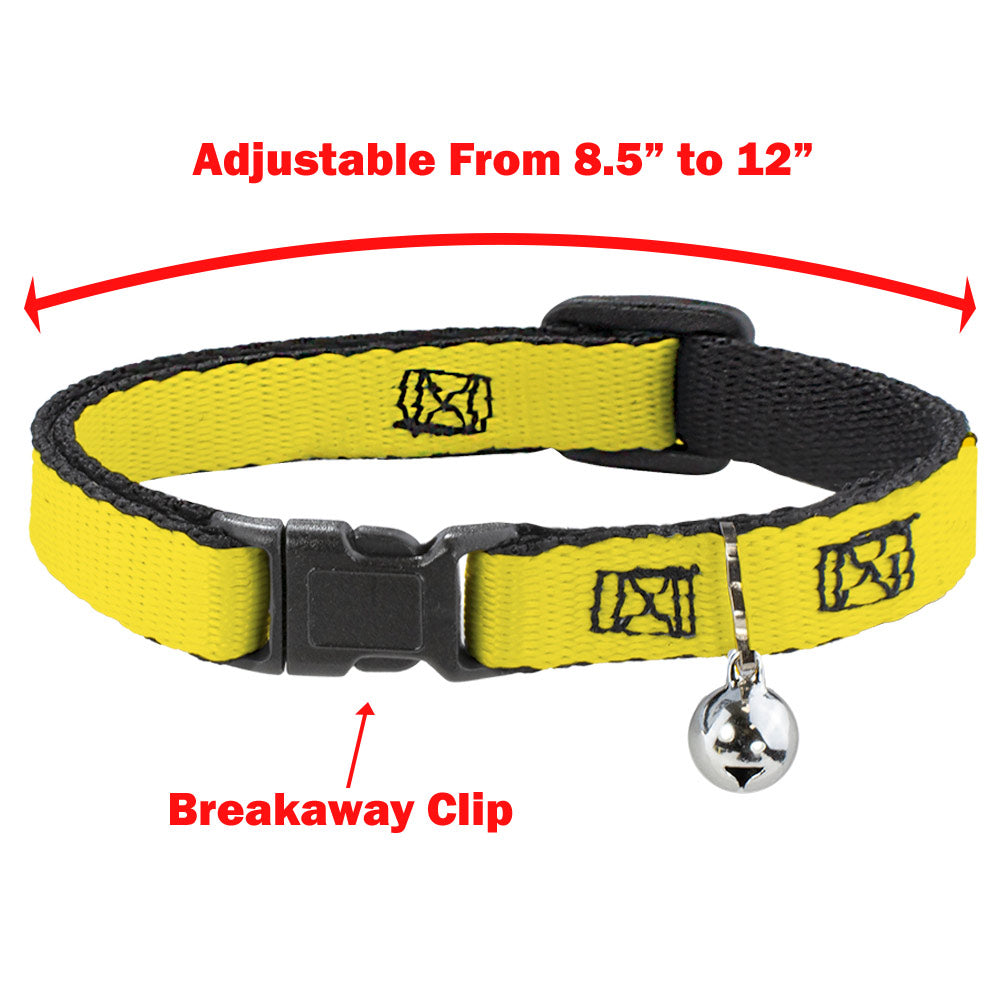 Breakaway Cat Collar with Bell - Furby Furbmoji and Furbish Phrases and Icons Orange/Pink/Purple