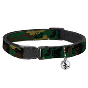 Cat Collar Breakaway - Camo Olive Breakaway Cat Collars Buckle-Down