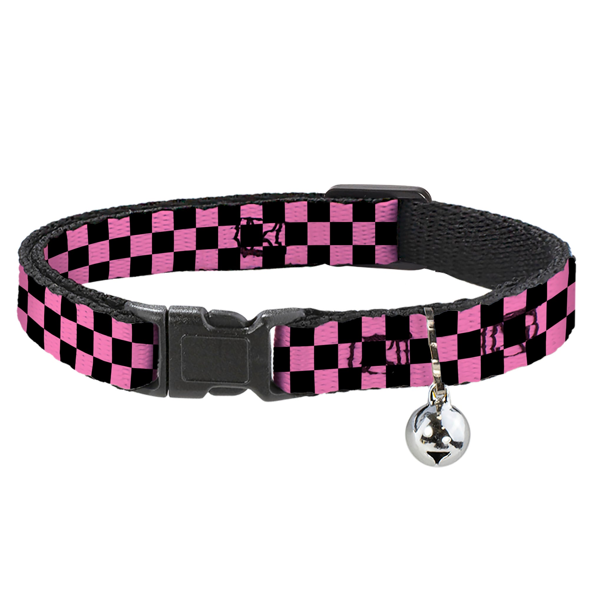 Cat Collar Breakaway - Checker Black Pink Breakaway Cat Collars Buckle-Down