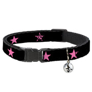 Cat Collar Breakaway - Star Black Pink Breakaway Cat Collars Buckle-Down