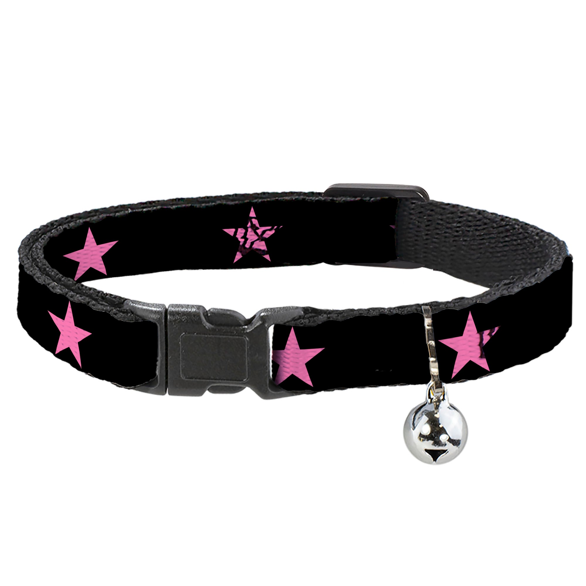 Cat Collar Breakaway - Star Black Pink Breakaway Cat Collars Buckle-Down