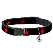 Cat Collar Breakaway - Star Black Red Breakaway Cat Collars Buckle-Down