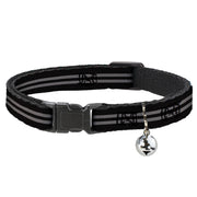Cat Collar Breakaway - Stripe Black Gray Breakaway Cat Collars Buckle-Down