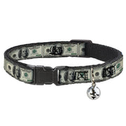 Cat Collar Breakaway - 100 Dollar Bills Breakaway Cat Collars Buckle-Down