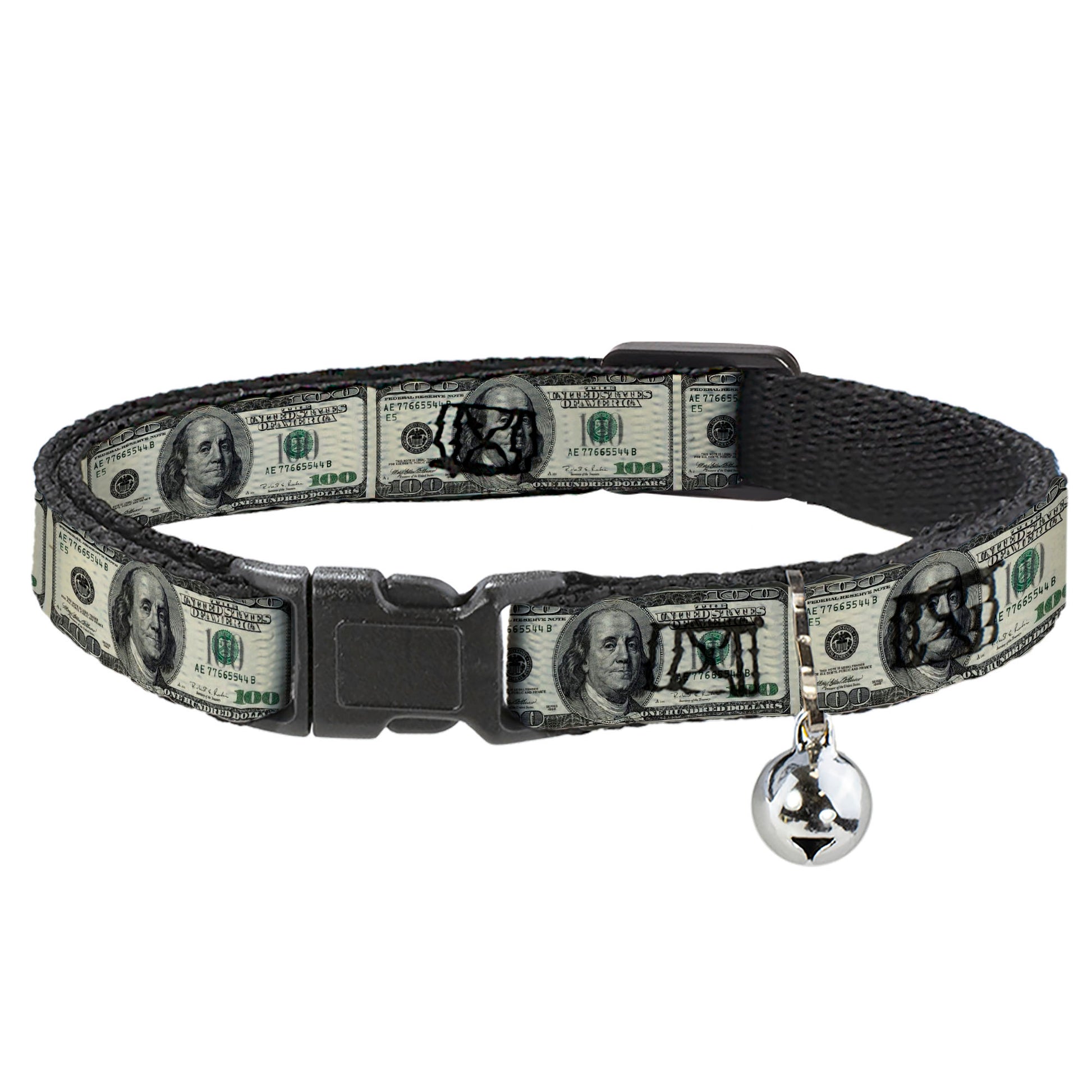 Cat Collar Breakaway - 100 Dollar Bills Breakaway Cat Collars Buckle-Down