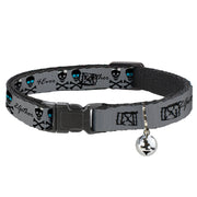 Cat Collar Breakaway - 2gether 4ever Skulls Breakaway Cat Collars Buckle-Down