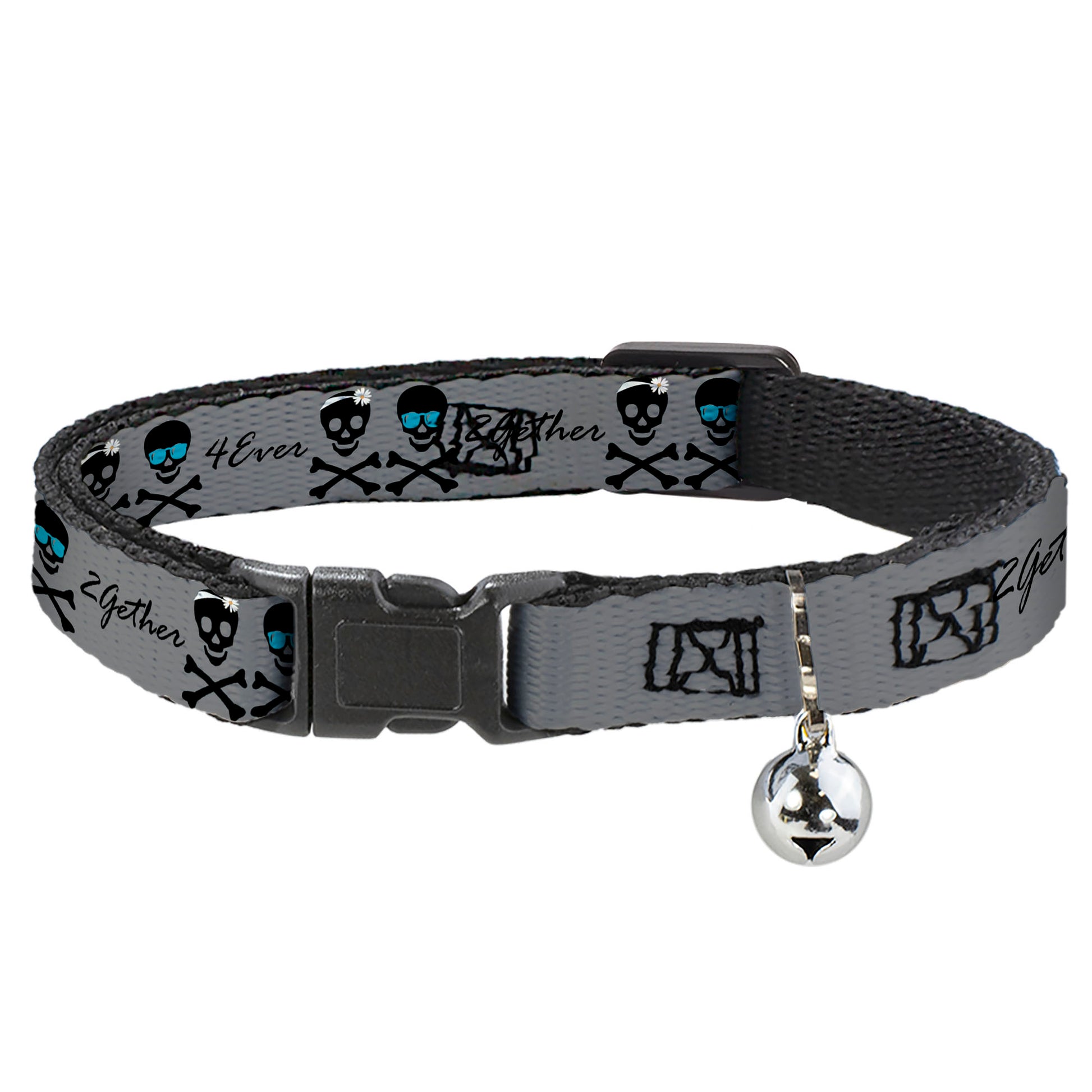 Cat Collar Breakaway - 2gether 4ever Skulls Breakaway Cat Collars Buckle-Down