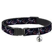 Cat Collar Breakaway - 3-D Glasses Black Breakaway Cat Collars Buckle-Down