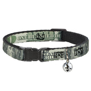 Cat Collar Breakaway - 100 Dollar Bill C U Triple Benjamin Breakaway Cat Collars Buckle-Down
