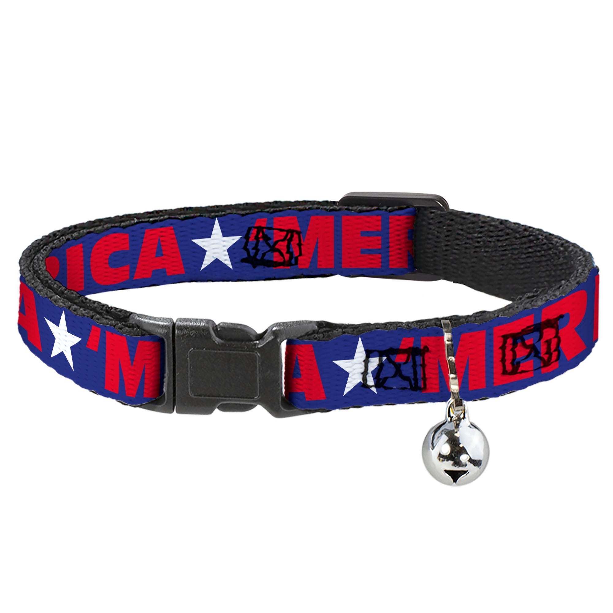 Cat Collar Breakaway - 'MERICA Star Blue Red White Breakaway Cat Collars Buckle-Down