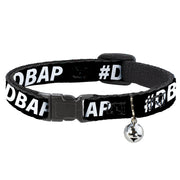 Breakaway Cat Collar with Bell - #DBAP Hash Tag Text Black/White Breakaway Cat Collars Buckle-Down   