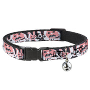 Cat Collar Breakaway - Angry Bunnies Gray Pinks Breakaway Cat Collars Buckle-Down
