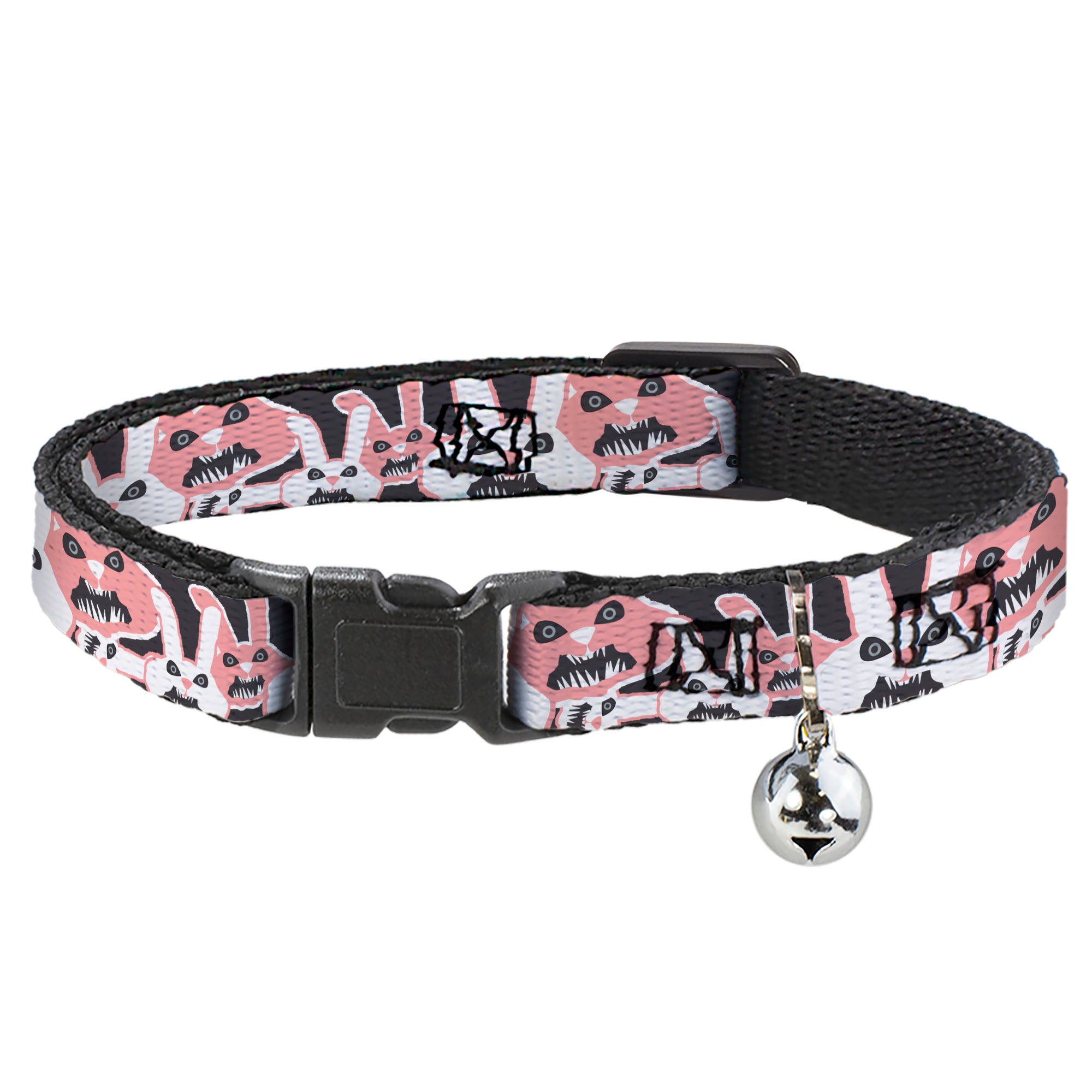 Cat Collar Breakaway - Angry Bunnies Gray Pinks Breakaway Cat Collars Buckle-Down