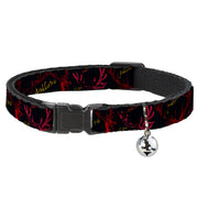 Cat Collar Breakaway - Antlers Black Burgundy Gold Breakaway Cat Collars Buckle-Down