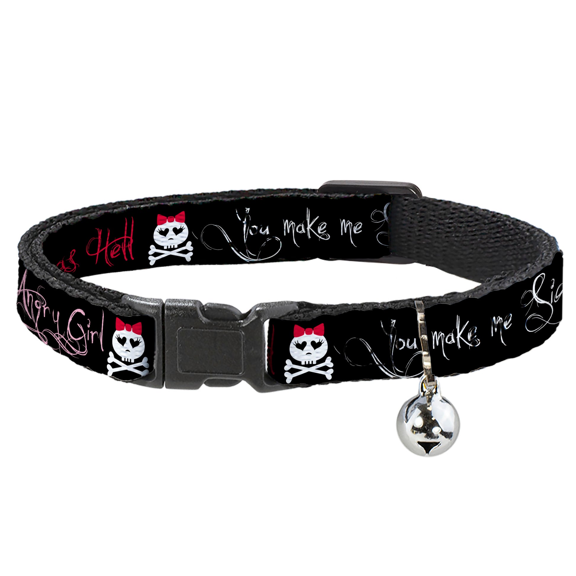 Cat Collar Breakaway - Angry Girl Mad As Hell You Make Me Sick Breakaway Cat Collars Buckle-Down