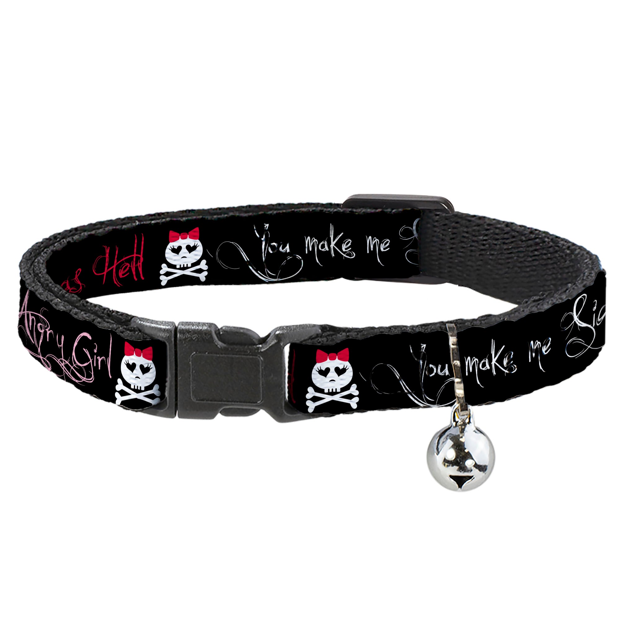 Cat Collar Breakaway - Angry Girl Mad As Hell You Make Me Sick Breakaway Cat Collars Buckle-Down
