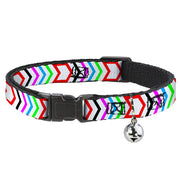 Cat Collar Breakaway - Arrows White Multi Color Breakaway Cat Collars Buckle-Down