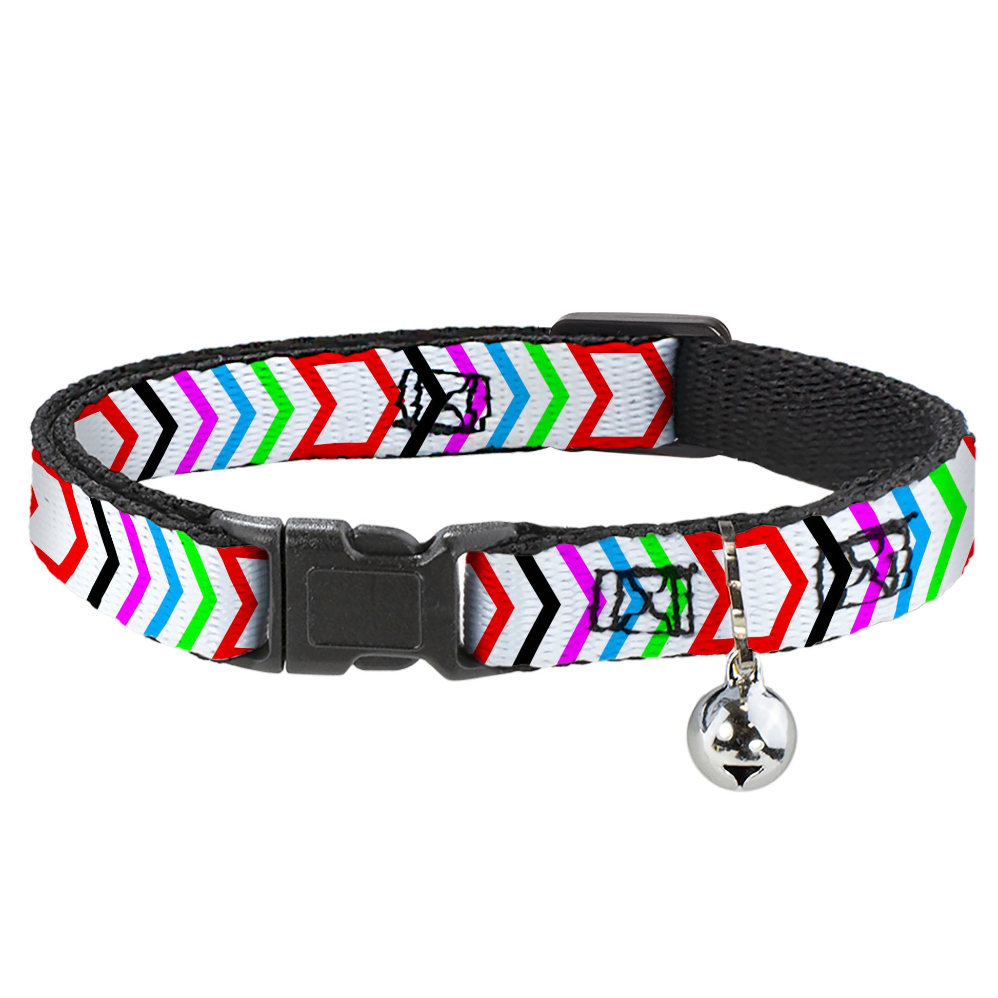 Cat Collar Breakaway - Arrows White Multi Color Breakaway Cat Collars Buckle-Down
