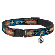 Cat Collar Breakaway - Americana Vintage Stars & Stripes Breakaway Cat Collars Buckle-Down