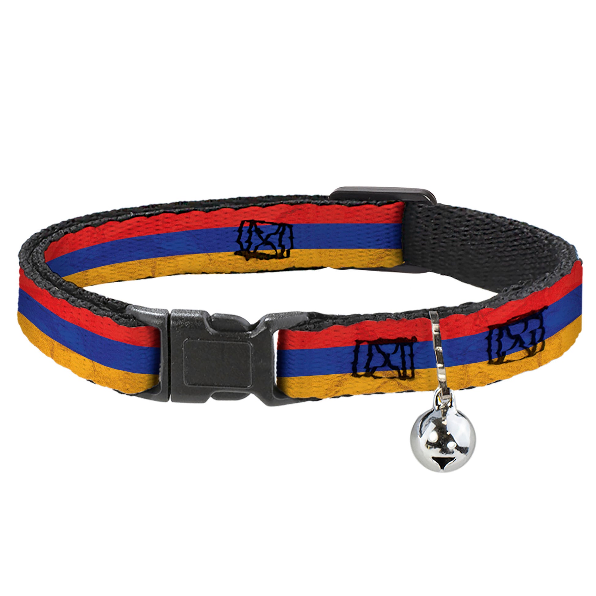 Cat Collar Breakaway - Armenia Flag Distressed Breakaway Cat Collars Buckle-Down