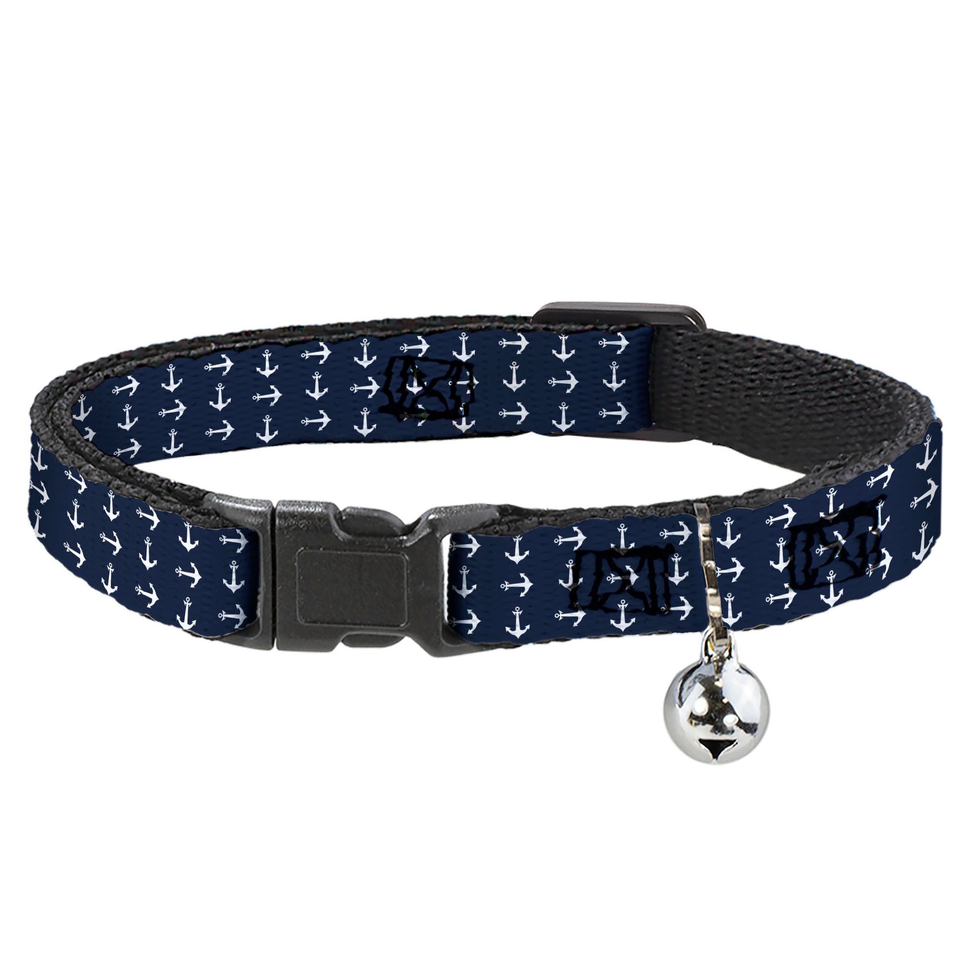 Cat Collar Breakaway - Anchors Navy White Breakaway Cat Collars Buckle-Down