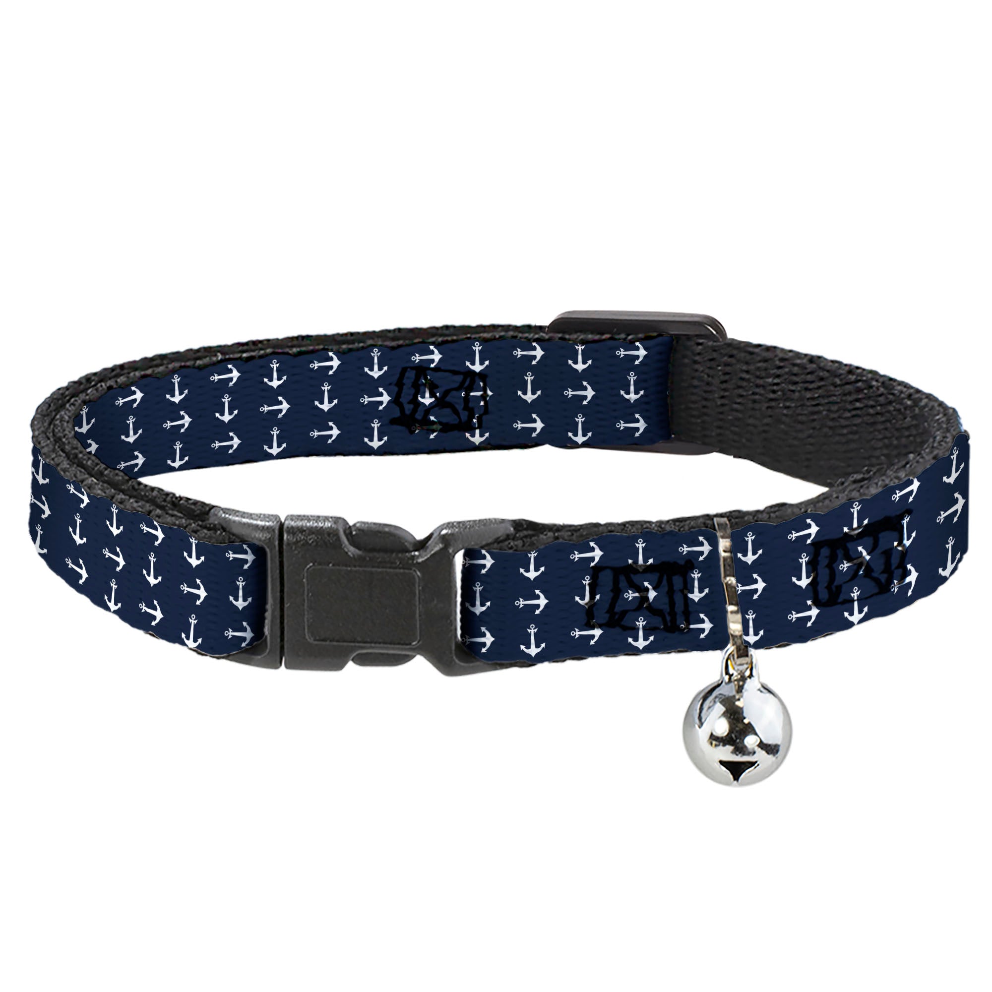 Cat Collar Breakaway - Anchors Navy White Breakaway Cat Collars Buckle-Down