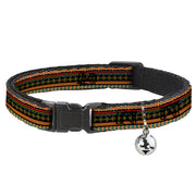 Cat Collar Breakaway - Aztec5 Reds Blues Greens Yellows Breakaway Cat Collars Buckle-Down