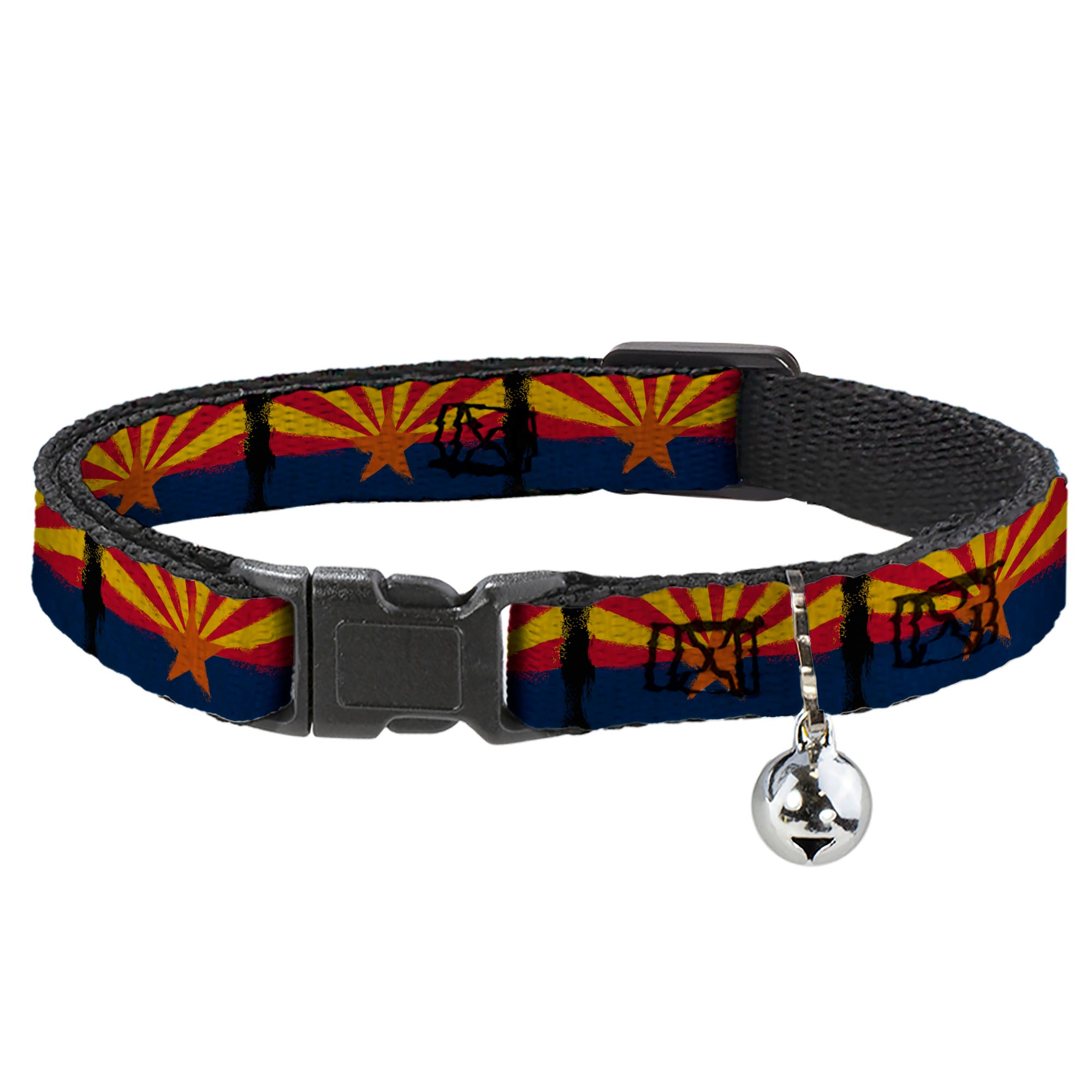 Cat Collar Breakaway - Arizona Flag Distressed Painting Breakaway Cat Collars Buckle-Down