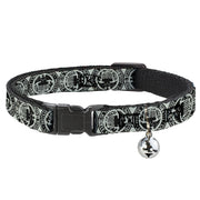 Cat Collar Breakaway - Americana Federal Reserve Seal Weathered Gray Black Breakaway Cat Collars Buckle-Down