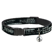 Cat Collar Breakaway - Americana One Hundred Dollar Bill Elements Black Gray Breakaway Cat Collars Buckle-Down
