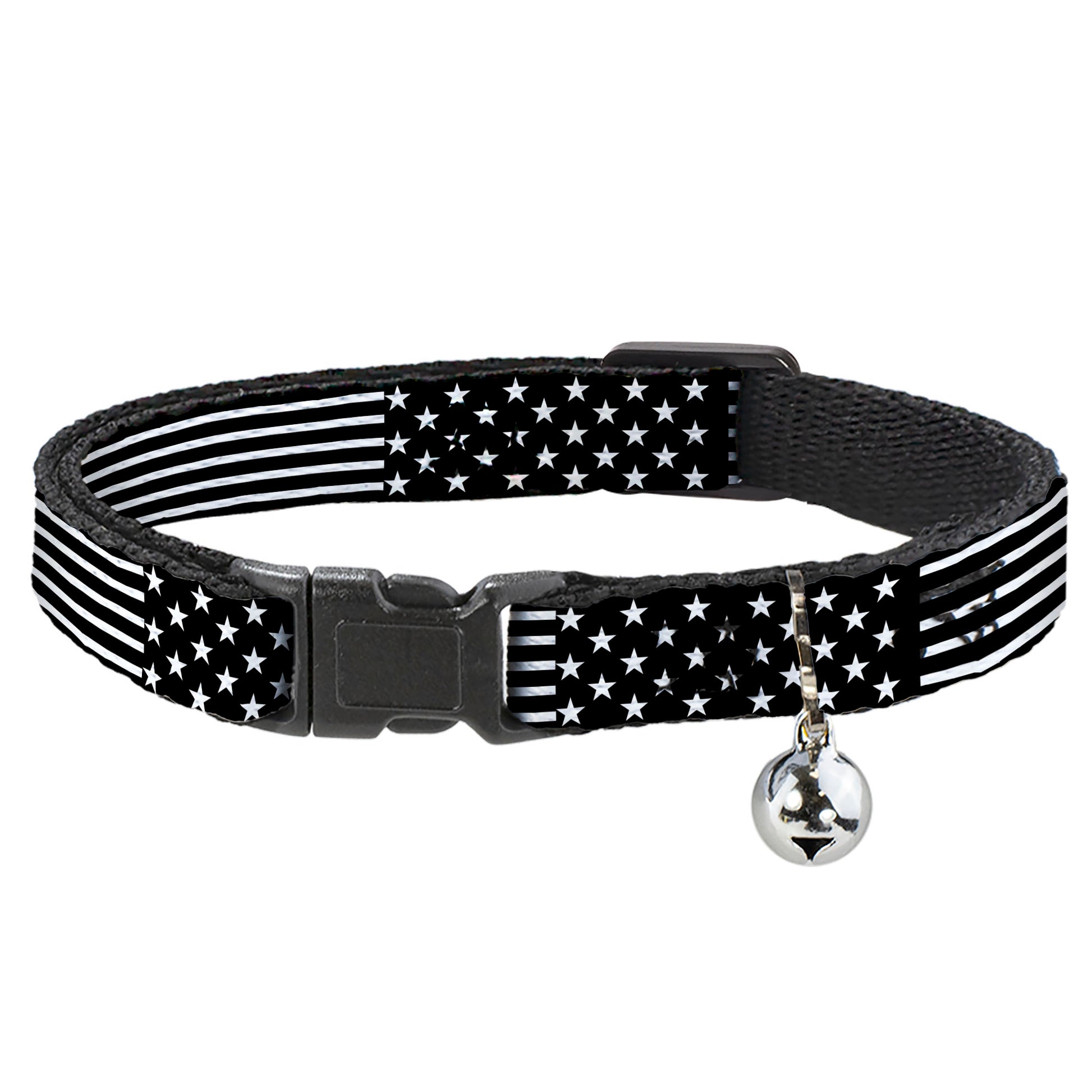 Cat Collar Breakaway - Americana Stars & Stripes2 Black White Breakaway Cat Collars Buckle-Down