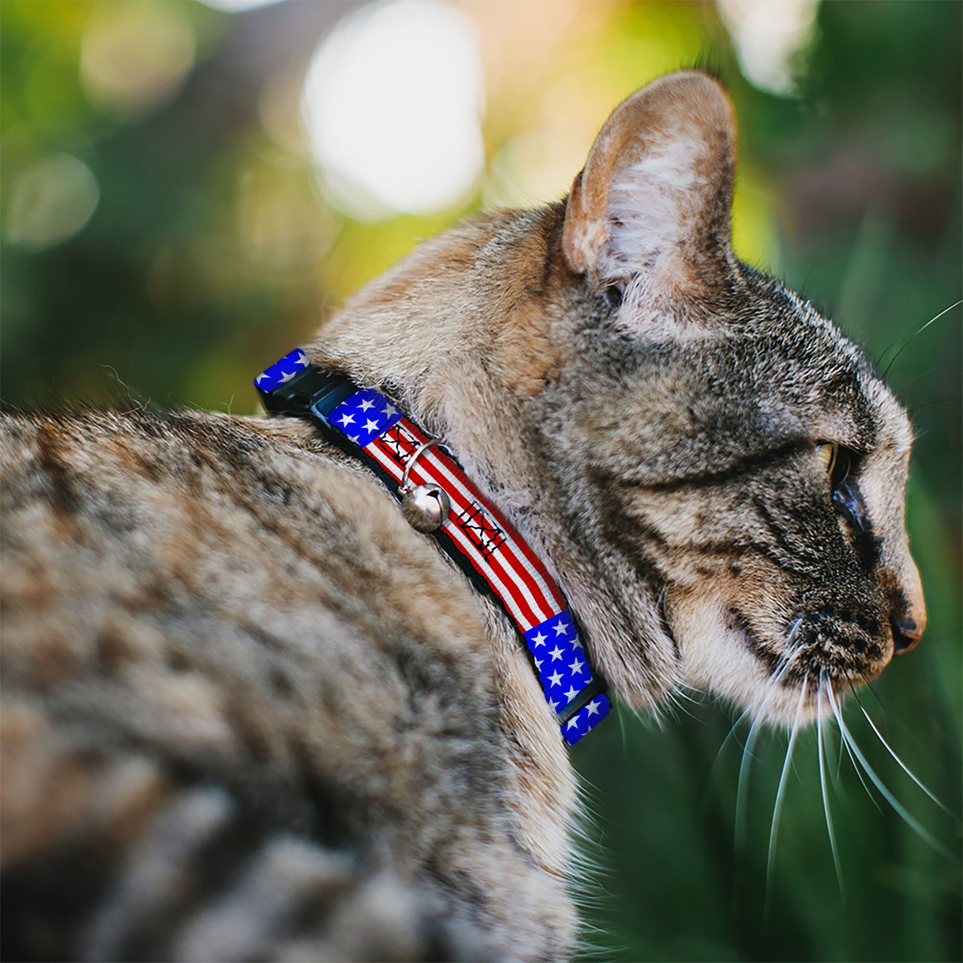 Cat Collar Breakaway - Americana Stars & Stripes3 Red White Blue Breakaway Cat Collars Buckle-Down