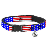Cat Collar Breakaway - Americana Stars & Stripes3 Red White Blue Breakaway Cat Collars Buckle-Down