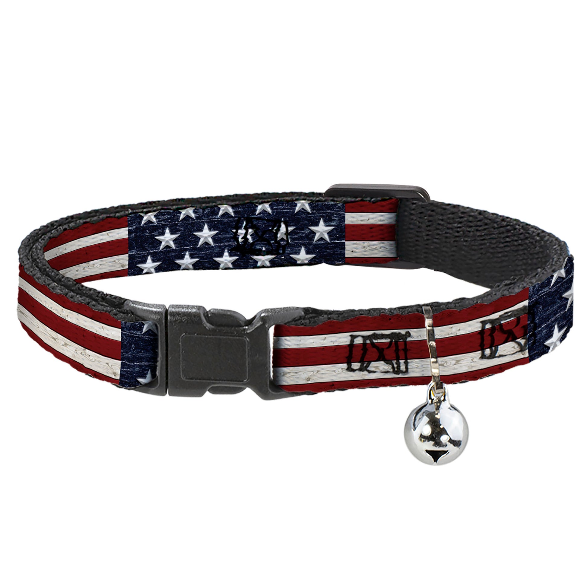 Cat Collar Breakaway - Americana Rustic Stars & Stripes Breakaway Cat Collars Buckle-Down