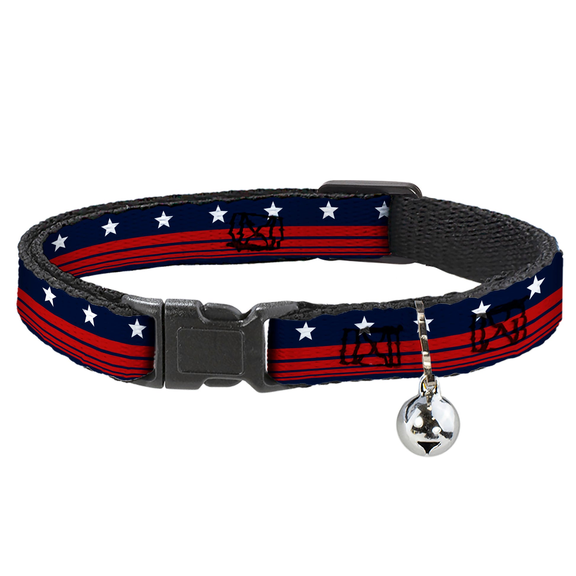 Cat Collar Breakaway - Americana Stars & Stripes4 Blue White Red Breakaway Cat Collars Buckle-Down
