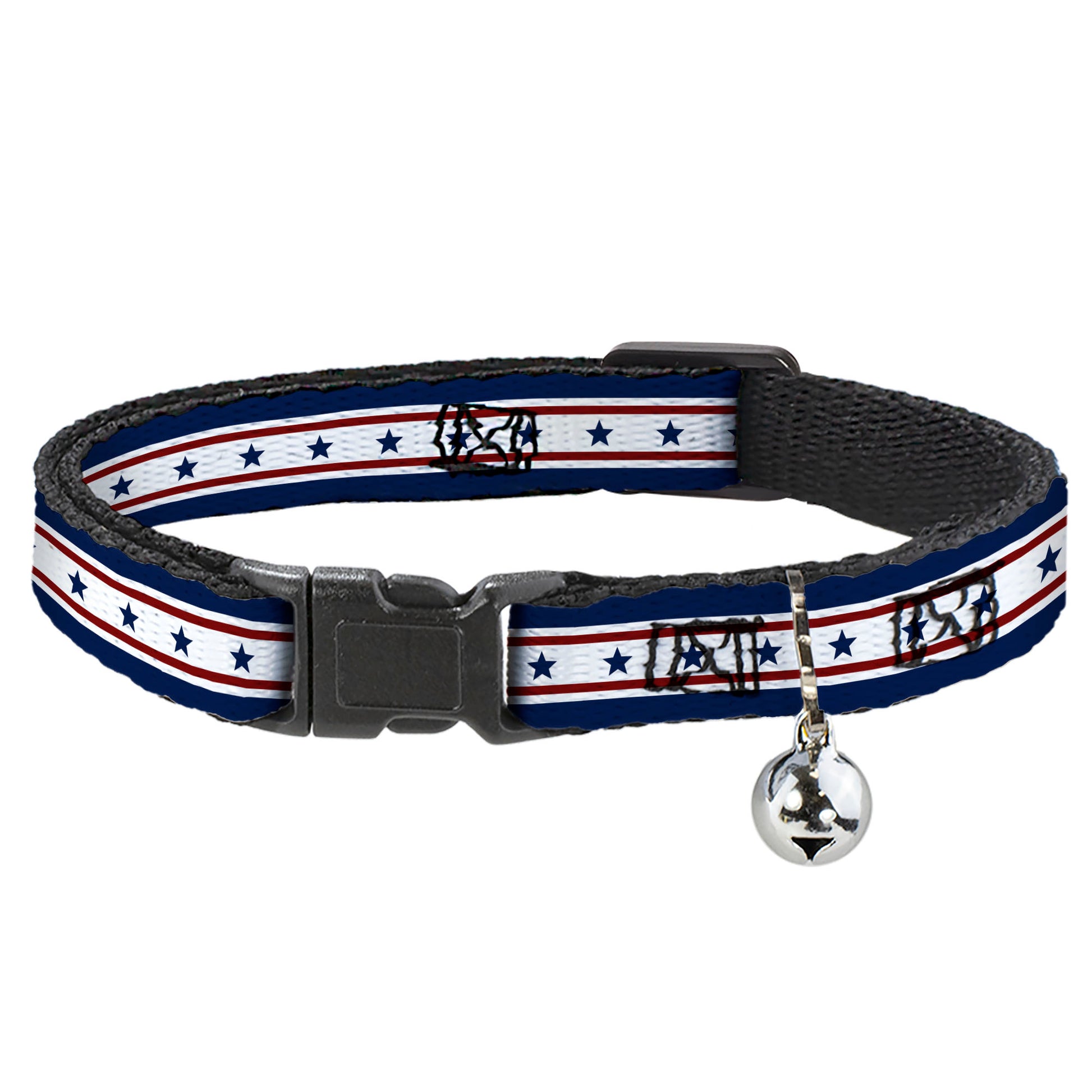 Cat Collar Breakaway - Americana Stars & Stripes 6 Blue White Red Breakaway Cat Collars Buckle-Down