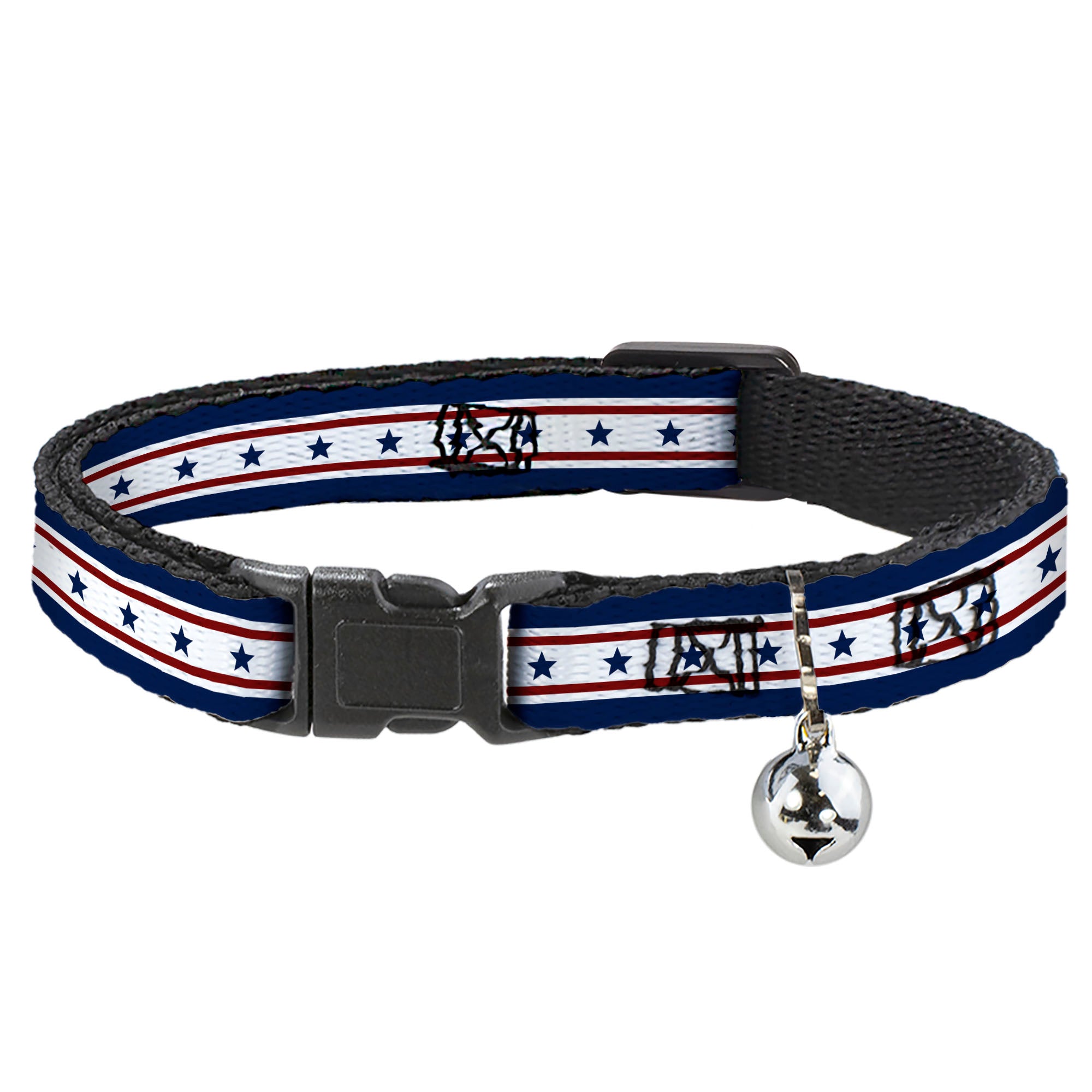 Cat Collar Breakaway - Americana Stars & Stripes 6 Blue White Red Breakaway Cat Collars Buckle-Down