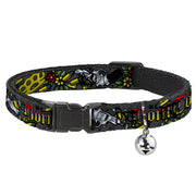 Cat Collar Breakaway - Born to Raise Hell Gray Breakaway Cat Collars Buckle-Down