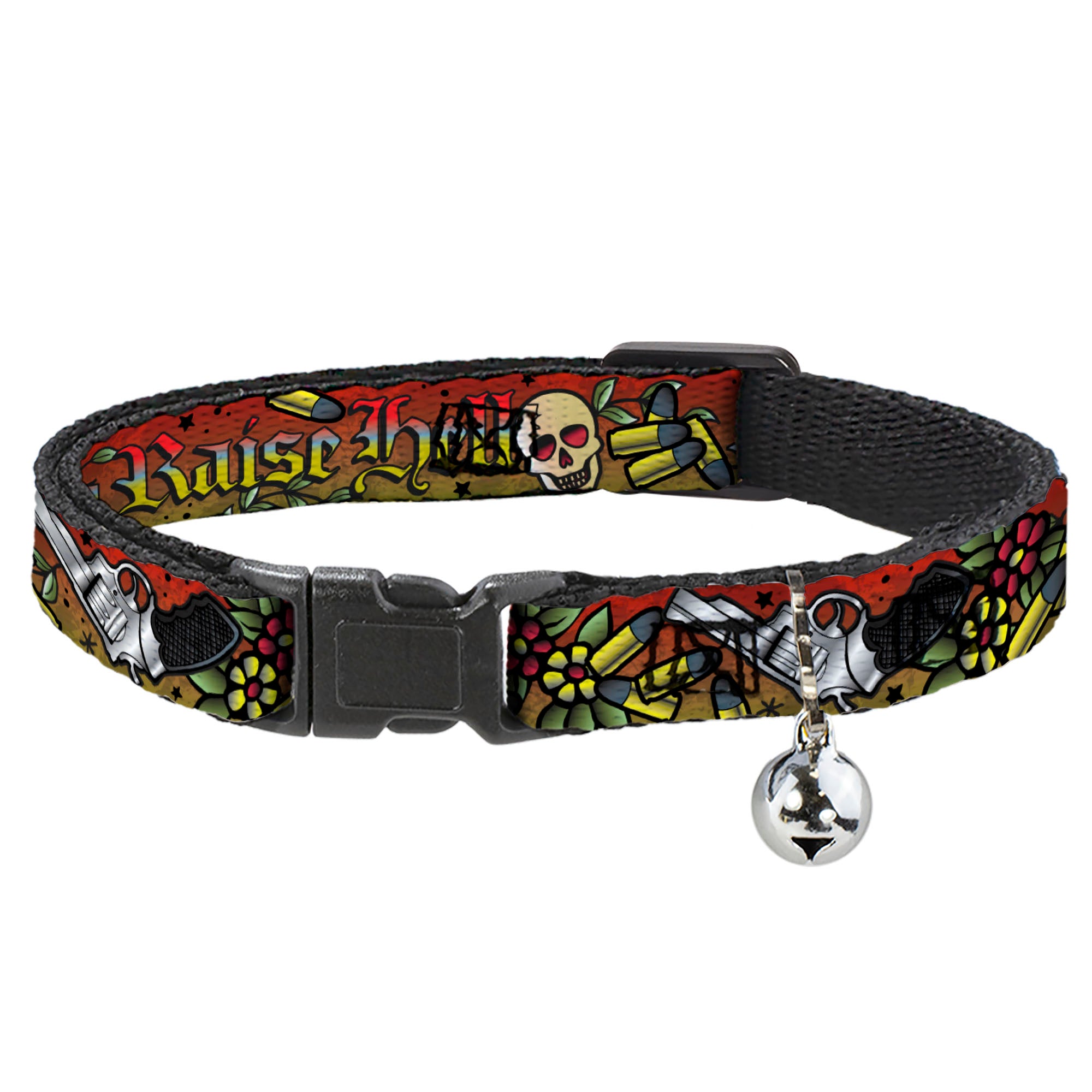 Cat Collar Breakaway - Born to Raise Hell Red Breakaway Cat Collars Buckle-Down