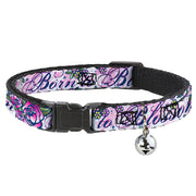 Cat Collar Breakaway - Born to Blossom Blue Breakaway Cat Collars Buckle-Down