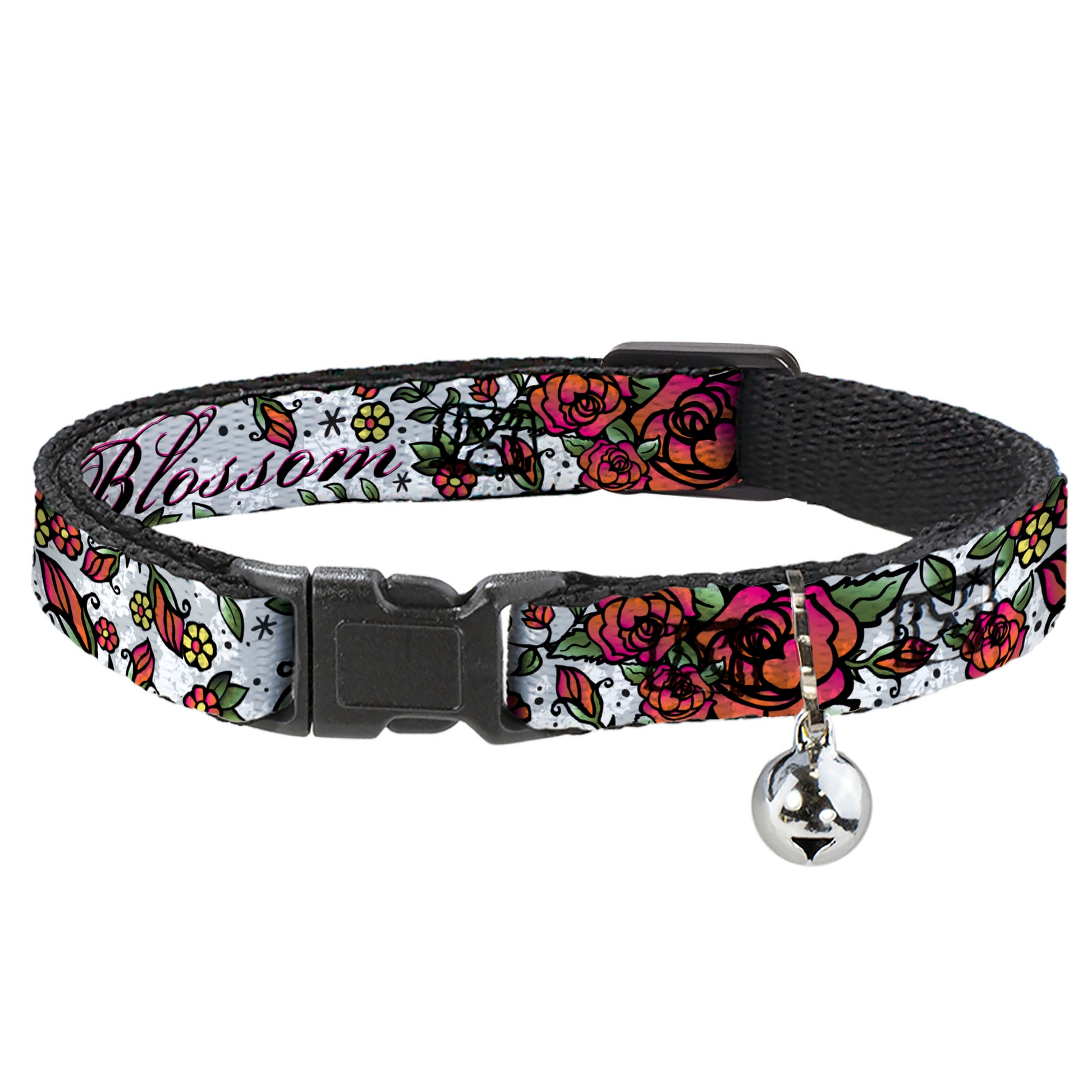Cat Collar Breakaway - Born to Blossom White Breakaway Cat Collars Buckle-Down