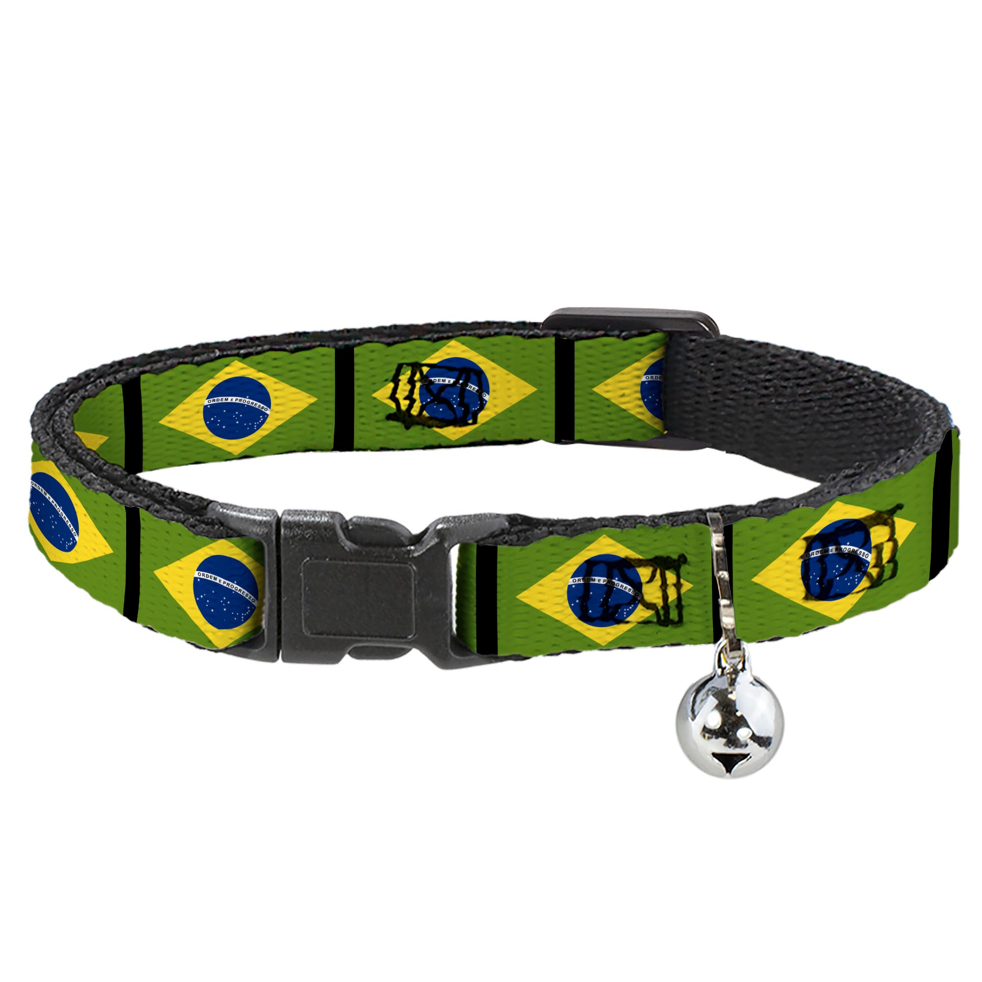 Cat Collar Breakaway - Brazil Flags Breakaway Cat Collars Buckle-Down