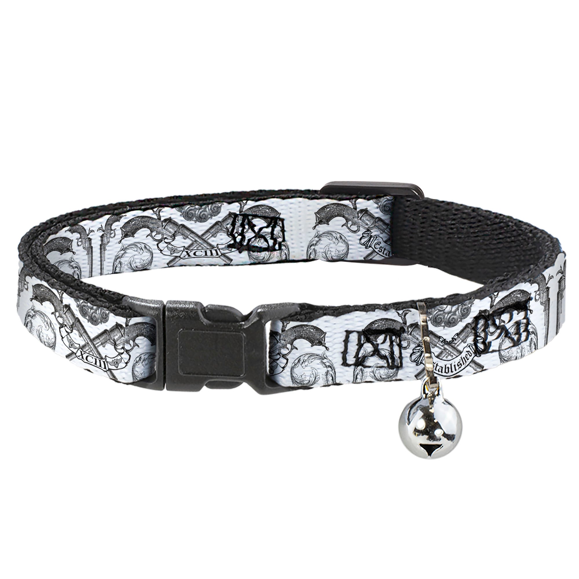 Cat Collar Breakaway - BD Est. 93 White Breakaway Cat Collars Buckle-Down